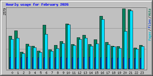 Hourly usage for February 2026
